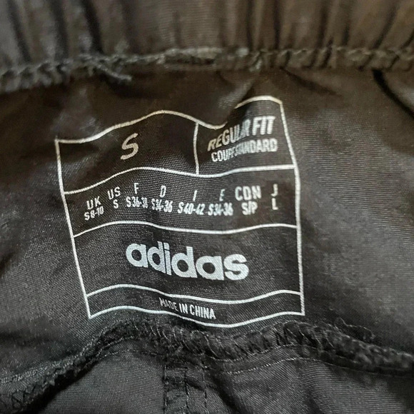 ADIDAS Joggers Black Women’s Size Small Elastic Pull On Drawstring Pockets EUC - Picture 5 of 5